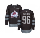 Men Adidas Colorado Avalanche #96 Mikko Rantanen Black 1917-2017 100th Anniversary Stitched NHL Jersey