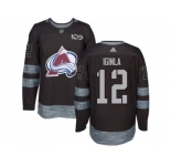 Men's Colorado Avalanche #12 Jarome Iginla Black 1917-2017 100th Anniversary Stitched NHL Jersey