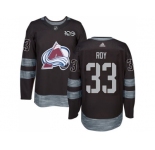 Men's Colorado Avalanche #33 Patrick Roy Black 1917-2017 100th Anniversary Stitched NHL Jersey
