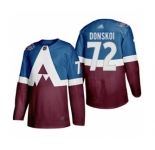 Men's Colorado Avalanche #72 Joonas Donskoi 2020 Stadium Series Burgundy Stitched Hockey Jersey