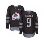 Men's Colorado Avalanche #9 Lanny McDonald Black 1917-2017 100th Anniversary Stitched NHL Jersey