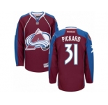 Men's Reebok Colorado Avalanche #31 Calvin Pickard Authentic Burgundy Red Home NHL Jersey