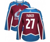 Women's Colorado Avalanche #27 Scott Parker Adidas Authentic Burgundy Home Jersey