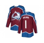 Youth Adidas Colorado Avalanche #1 Semyon Varlamov Burgundy Home Authentic Stitched NHL Jersey