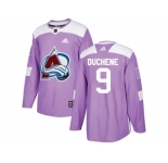 Youth Adidas Colorado Avalanche #9 Matt Duchene Purple Authentic Fights Cancer Stitched NHL Jersey