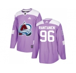 Youth Adidas Colorado Avalanche #96 Mikko Rantanen Purple Authentic Fights Cancer Stitched NHL Jersey