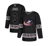 Columbus Blue Jackets #3 Seth Jones Black Team Logos Fashion Jersey