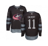 Men Adidas Columbus Blue Jackets #11 Matt Calvert Authentic Black 1917-2017 100th Anniversary NHL Jersey