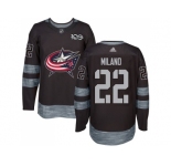 Men Adidas Columbus Blue Jackets #22 Sonny Milano Black 1917-2017 100th Anniversary Stitched NHL Jersey