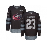 Men Adidas Columbus Blue Jackets #23 David Clarkson Authentic Black 1917-2017 100th Anniversary NHL Jersey
