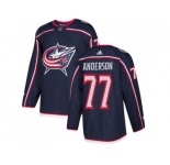 Men Adidas Columbus Blue Jackets #77 Josh Anderson Navy Blue Home Authentic Stitched NHL Jersey