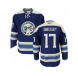 Men Reebok Columbus Blue Jackets #17 Brandon Dubinsky Premier Navy Blue Third NHL Jersey