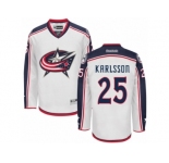 Men Reebok Columbus Blue Jackets #25 William Karlsson Authentic White Away NHL Jersey