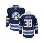 Men Reebok Columbus Blue Jackets #38 Boone Jenner Authentic Navy Blue Third NHL Jersey