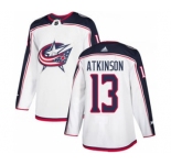 Men's Columbus Blue Jackets #13 Cam Atkinson White Road Stitched Hockey Jersey