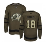 Men's Columbus Blue Jackets #18 Pierre-Luc Dubois Green Salute to Service Stitched Hockey Jersey