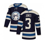 Men's Columbus Blue Jackets #3 Seth Jones Navy Alternate Stitched Hockey Jersey