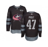 Men's Columbus Blue Jackets #47 Dalton Prout Black 1917-2017 100th Anniversary Stitched NHL Jersey