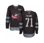 Men's Columbus Blue Jackets #71 Nick Foligno Black 1917-2017 100th Anniversary Stitched NHL Jersey