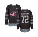 Men's Columbus Blue Jackets #72 Sergei Bobrovsky Black 1917-2017 100th Anniversary Stitched NHL Jersey