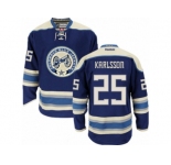 Men's Reebok Columbus Blue Jackets #25 William Karlsson Authentic Navy Blue Third NHL Jersey