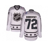 Men's Reebok Columbus Blue Jackets #72 Sergei Bobrovsky Authentic White Metropolitan Division 2017 All-Star NHL Jersey