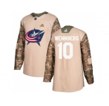 Youth Adidas Columbus Blue Jackets #10 Alexander Wennberg Camo Authentic 2017 Veterans Day Stitched NHL Jersey