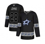 Dallas Stars #28 Stephen Johns Black Team Logos Fashion Jersey