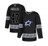 Dallas Stars #47 Alexander Radulov Black Team Logos Fashion Jersey
