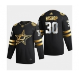 Men's Dallas Stars #30 Ben Bishop Black Golden Edition Limited Stitched Hockey Jersey