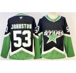Men's Dallas Stars #53 Wyatt Johnston Black Authentic Jersey