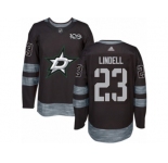 Men's Reebok Dallas Stars #23 Esa Lindell Authentic Black 1917-2017 100th Anniversary NHL Jersey