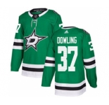 Men's Stars #37 Justin Dowling Green Home Authentic Stitched Hockey Jersey