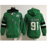 Women's Dallas Stars #91 Tyler Seguin Green Old Time Heidi Hoodie NHL Hoodie