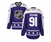 Youth Reebok Dallas Stars #91 Tyler Seguin Authentic Purple Central Division 2017 All-Star NHL Jersey