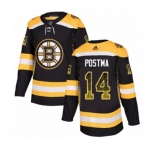 Adidas Boston Bruins #14 Paul Postma Authentic Black Drift Fashion NHL Jersey