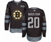 Adidas Boston Bruins #20 Joakim Nordstrom Authentic Black 1917-2017 100th Anniversary NHL Jersey