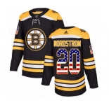Adidas Boston Bruins #20 Joakim Nordstrom Authentic Black USA Flag Fashion NHL Jersey