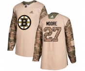 Adidas Boston Bruins #27 John Moore Authentic Camo Veterans Day Practice NHL Jersey