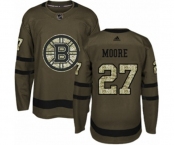 Adidas Boston Bruins #27 John Moore Authentic Green Salute to Service NHL Jersey