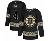 Adidas Boston Bruins #4 Bobby Orr Authentic Black Team Logo Fashion NHL Jersey
