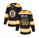 Adidas Boston Bruins #46 David Krejci Authentic Black Drift Fashion NHL Jersey