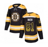 Adidas Boston Bruins #61 Rick Nash Authentic Black Drift Fashion NHL Jersey