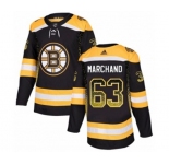 Adidas Boston Bruins #63 Brad Marchand Authentic Black Drift Fashion NHL Jersey