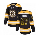 Adidas Boston Bruins #67 Jakub Zboril Authentic Black Drift Fashion NHL Jersey