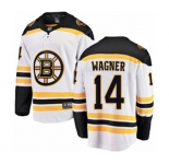 Boston Bruins #14 Chris Wagner Authentic White Away Fanatics Branded Breakaway NHL Jersey