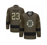 Boston Bruins #23 Chris Kelly Green Salute to Service Stitched NHL Jersey