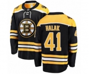 Boston Bruins #41 Jaroslav Halak Authentic Black Home Fanatics Branded Breakaway NHL Jersey