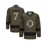 Boston Bruins #7 Phil Esposito Green Salute to Service Stitched NHL Jersey