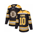 Men Adidas Boston Bruins #10 Anders Bjork Black Home Authentic Stitched NHL Jersey